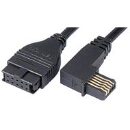 Signal cable type F, 2m, angled plug, left